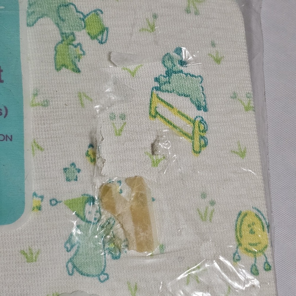 Vtg Carters Fitted Bassinet Carriage Sheet Blue Animals Nursery 16"x32" - Picture 4 of 5